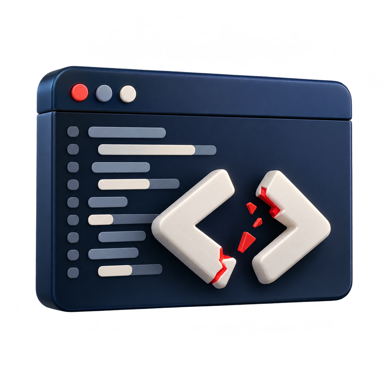 Broken feature diagnostic visual