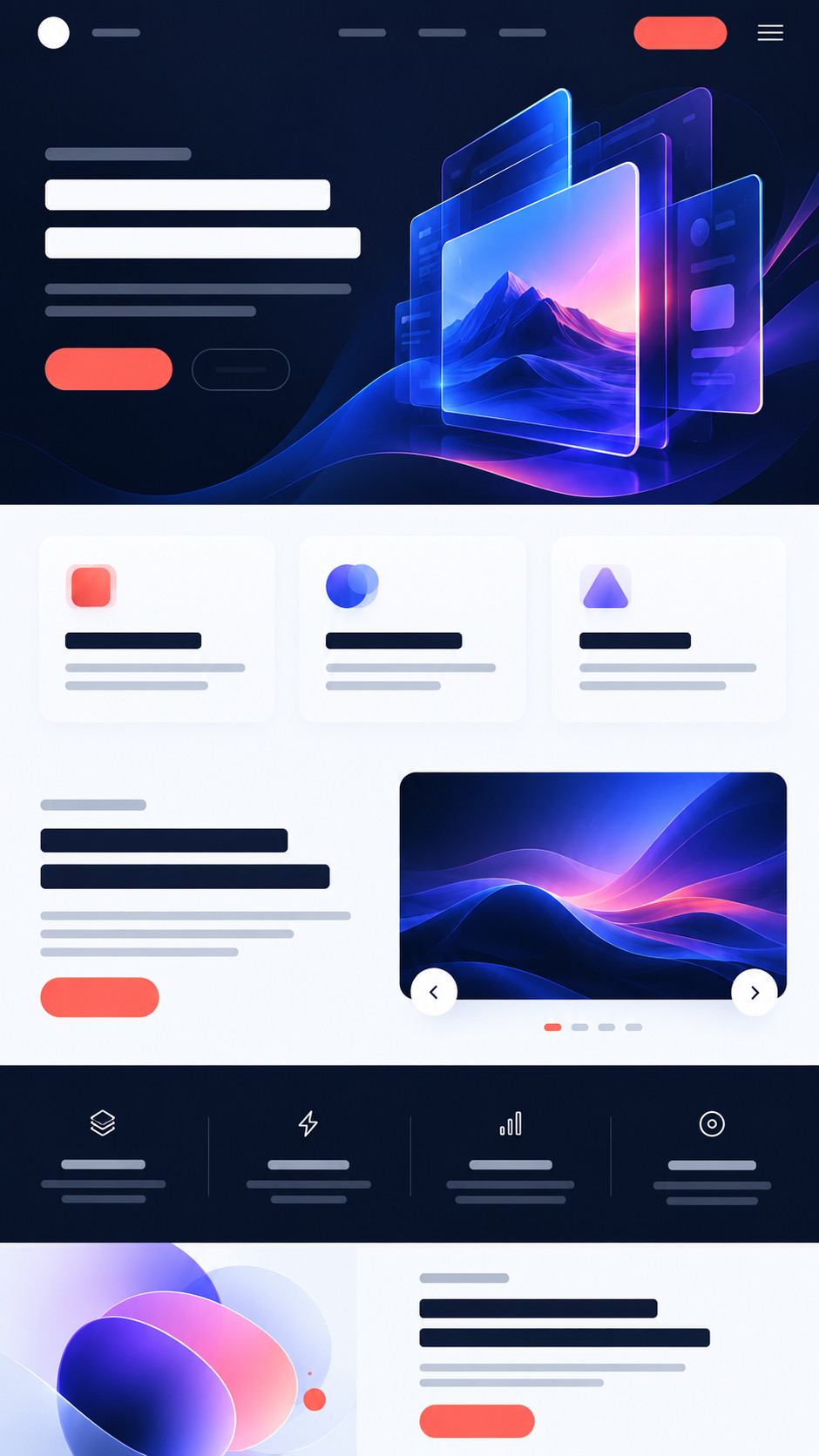 Premium website design shown on a mobile display